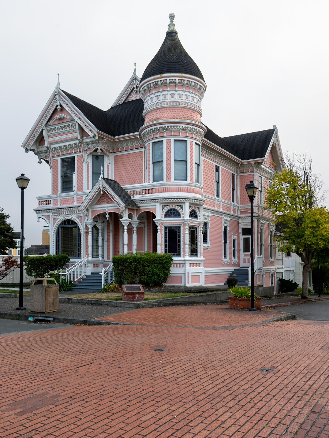 Old Victorian rooming house with peeling paint